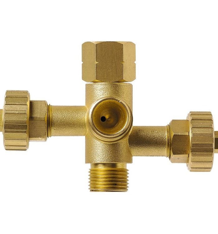 Companion 3/8 LH Double Adaptor With Taps