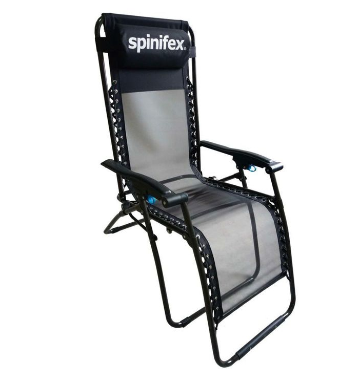 Spinifex Textaline Lounge Recliner Black