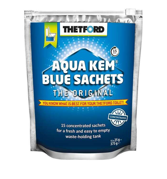 Thetford Aqua Kem Blue Concentrate Sachets Blue 15 Pack
