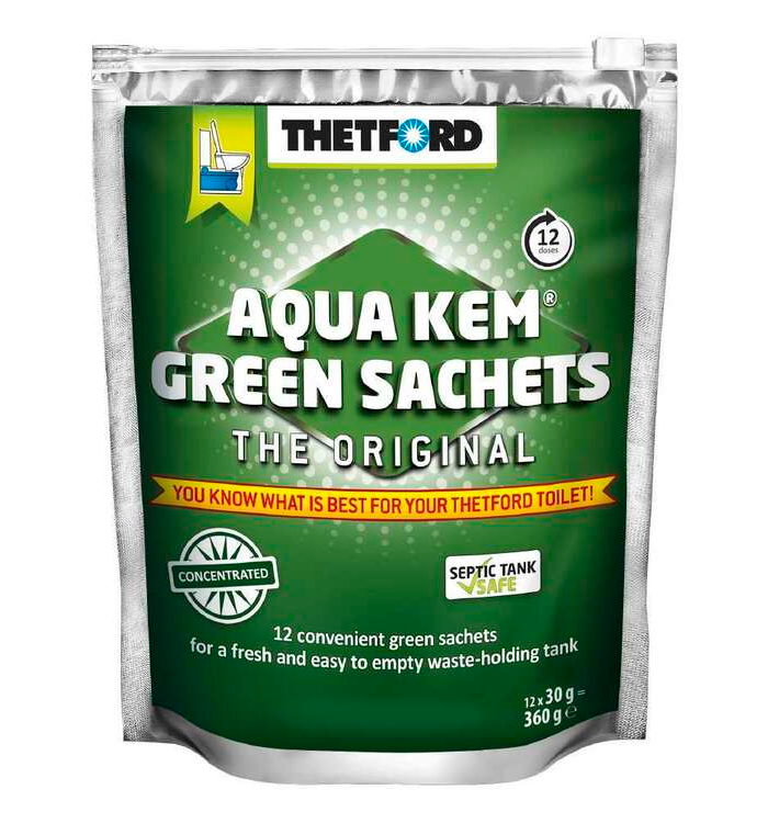 Thetford Aqua Kem Green Concentrate Sachets Green 12 Pack
